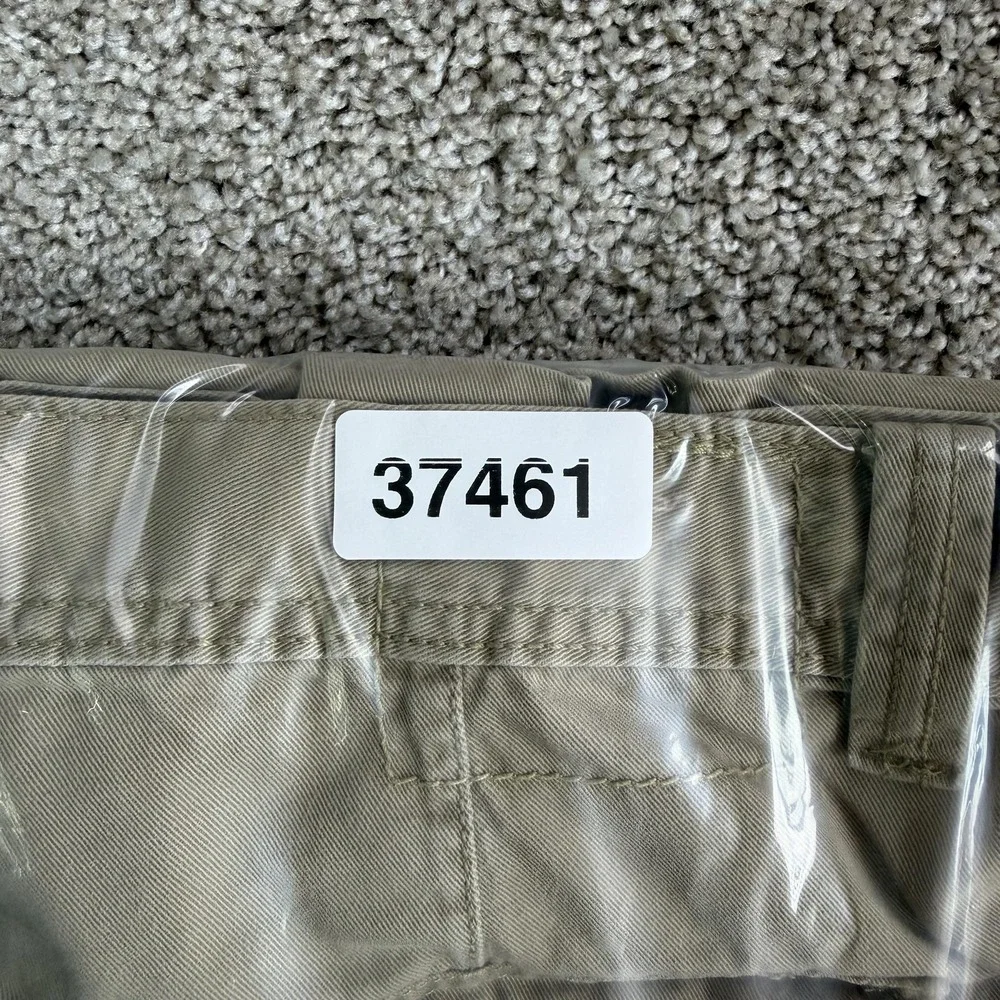 Y2K Levi's Cargo Shorts Mens 34 Beige Cotton Canvas Flat Front Workwear Casual